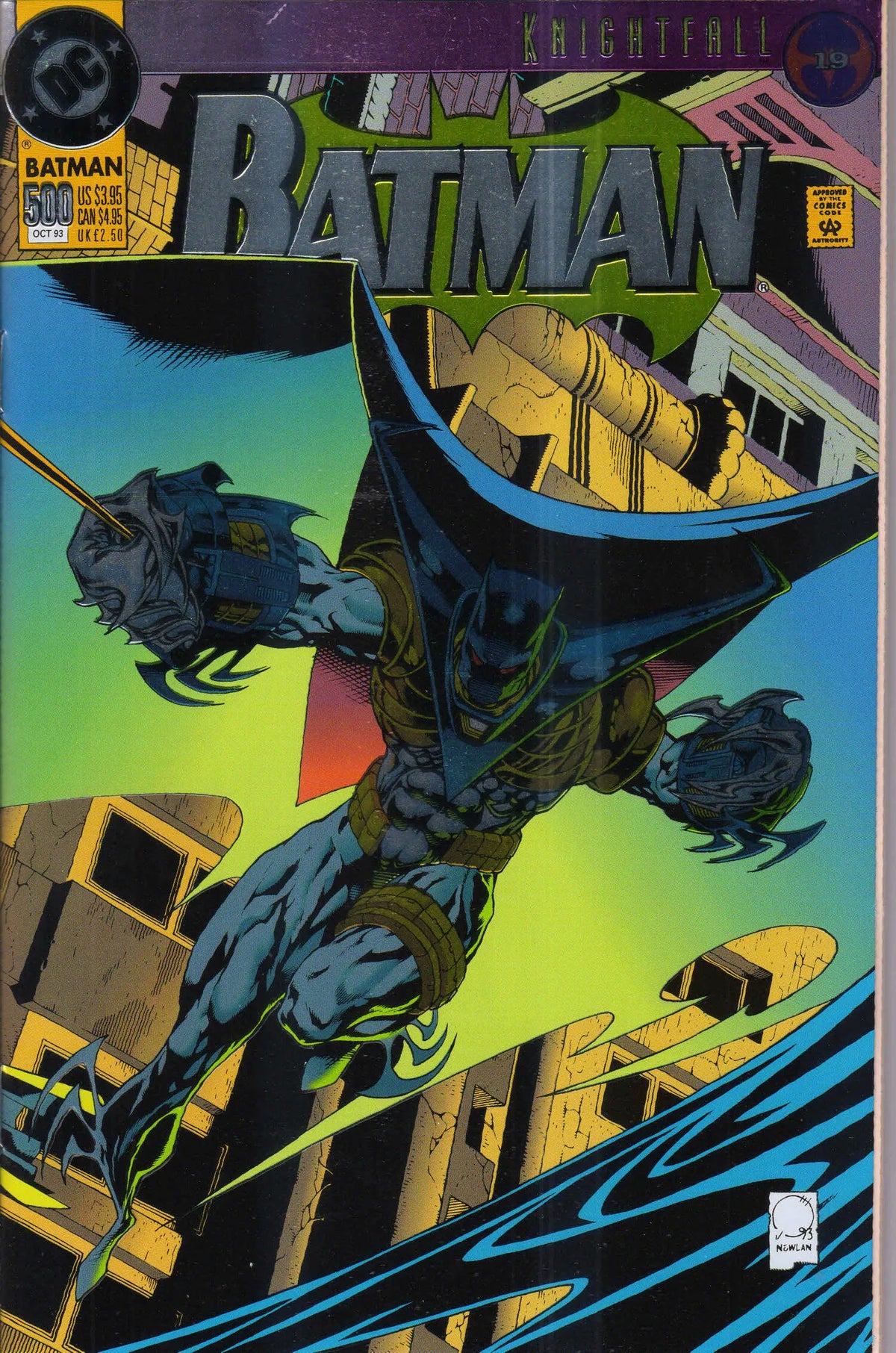 BATMAN #500 (1993) FOIL DIE-CUT COVER 9.2 (NM-)