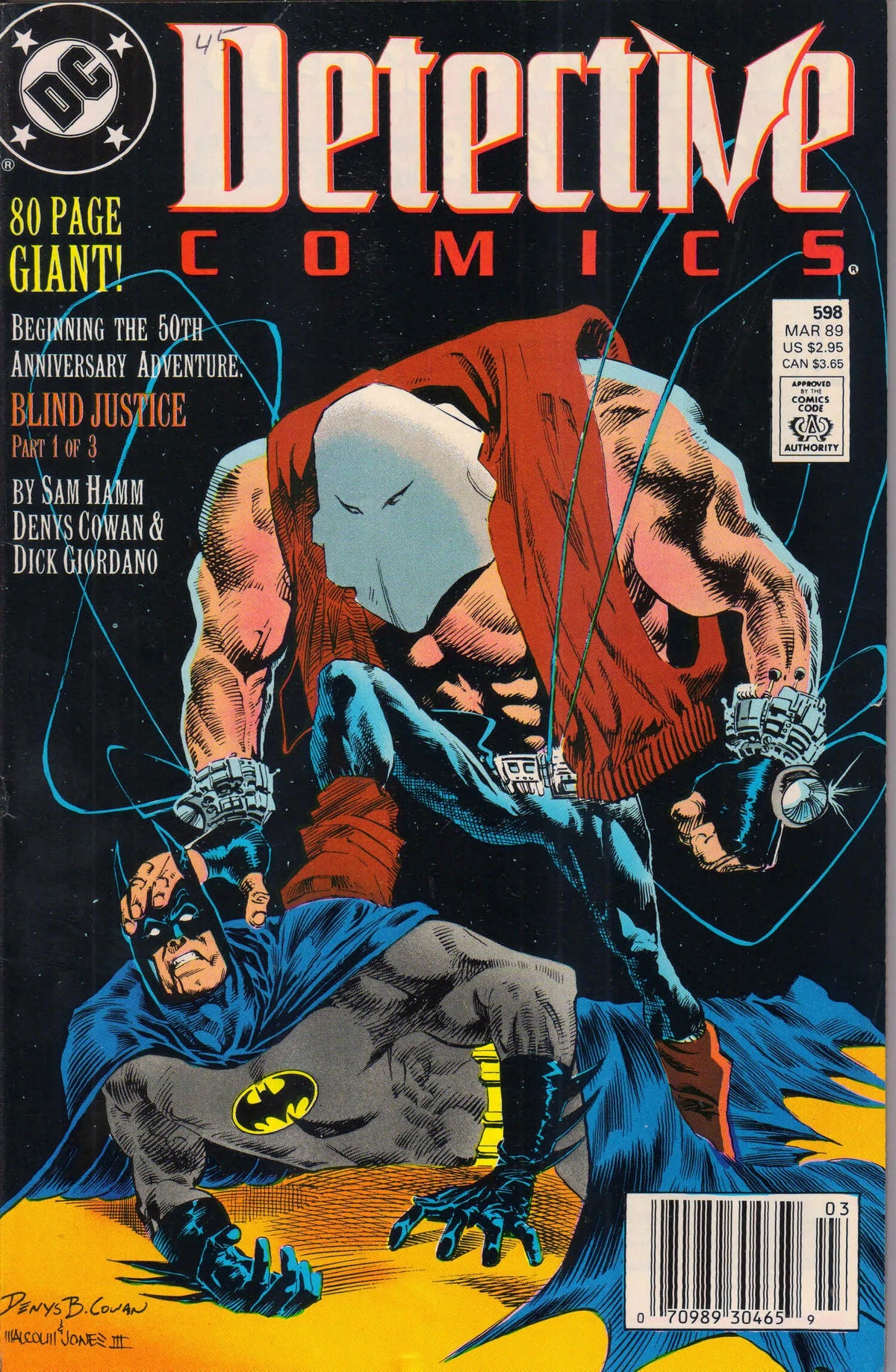 DETECTIVE COMICS #598 (1989) NEWSSTAND 9.6 (NM+)