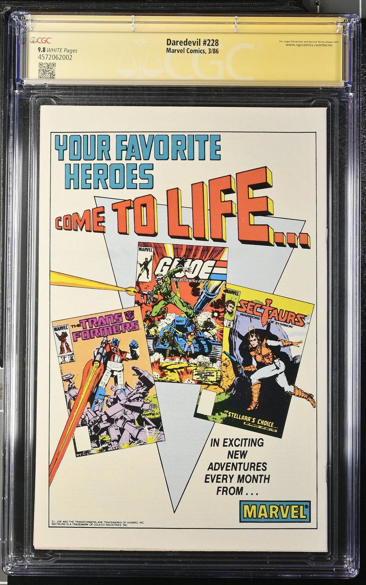 DAREDEVIL #228 (1986) (CGC - 9.8) SIGNED BY FRANK MILLER (BORN AGAIN PT.2)