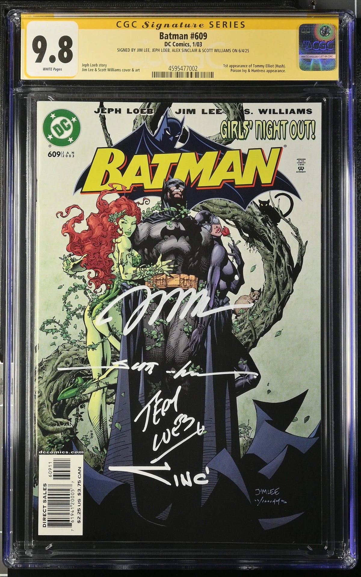BATMAN #609 (2003) (CGC 9.8) SIGNED JIM LEE, JEPH LOEB, WILLIAMS, SINCLAIR