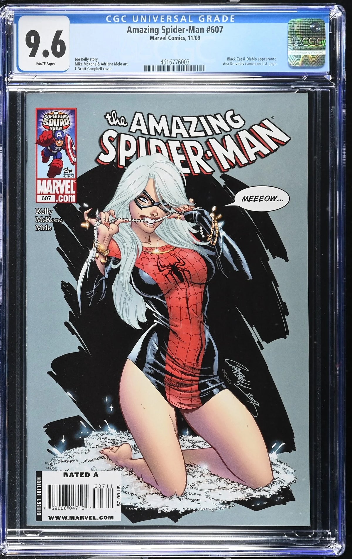 AMAZING SPIDER-MAN #607 (2009) CGC 9.6 CAMPBELL COVER