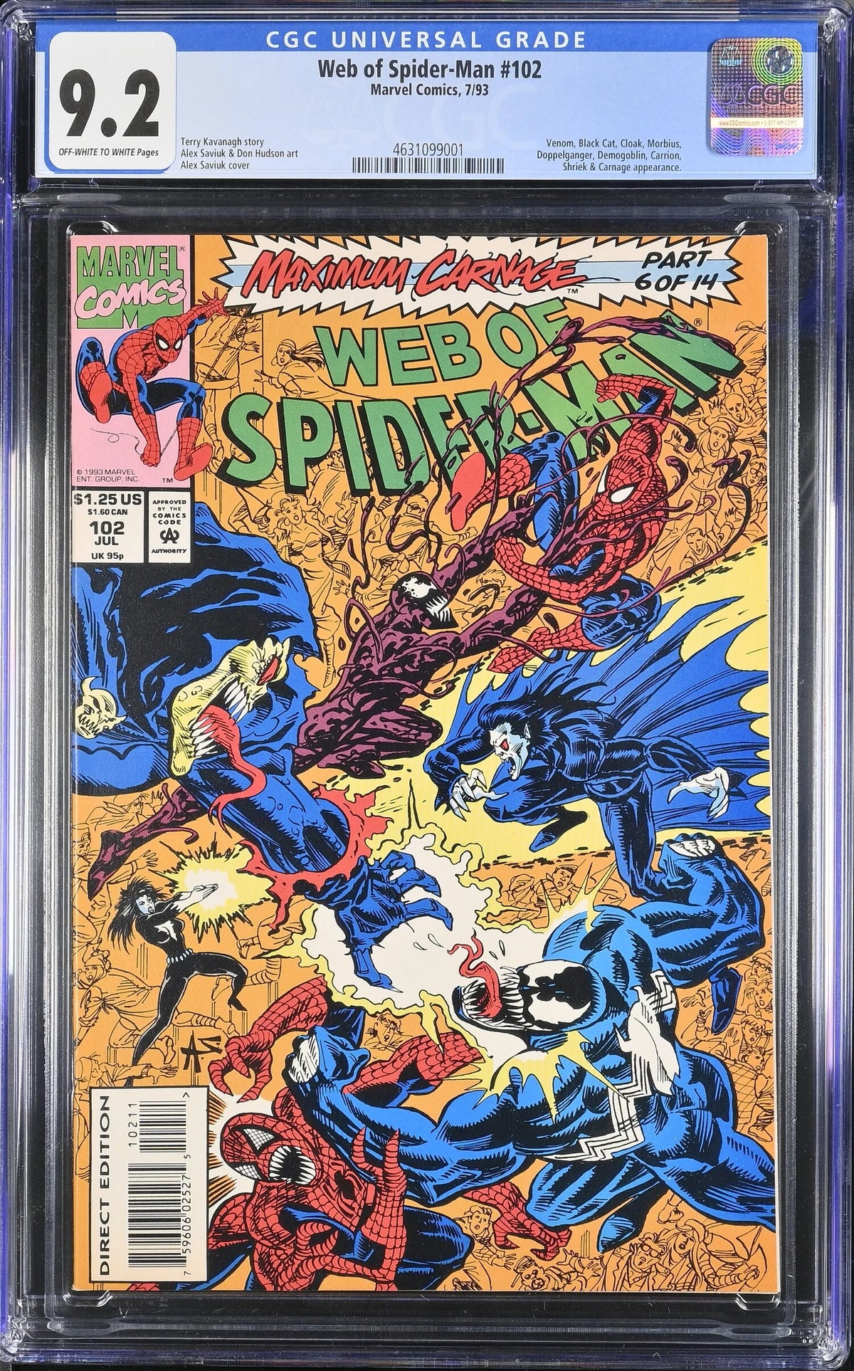 WEB OF SPIDER-MAN #102 (1993) CGC 9.2 (NM-)