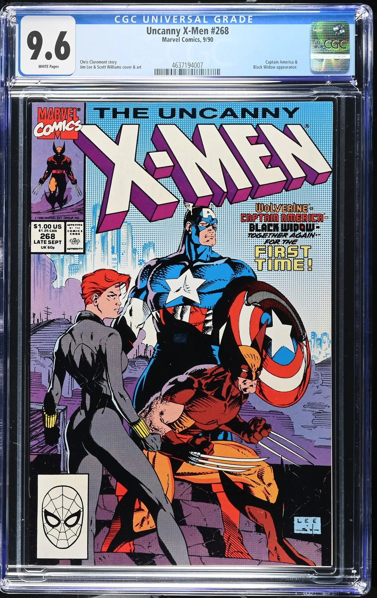 UNCANNY X-MEN #268 (1990) CGC 9.6 ICONIC JIM LEE COVER