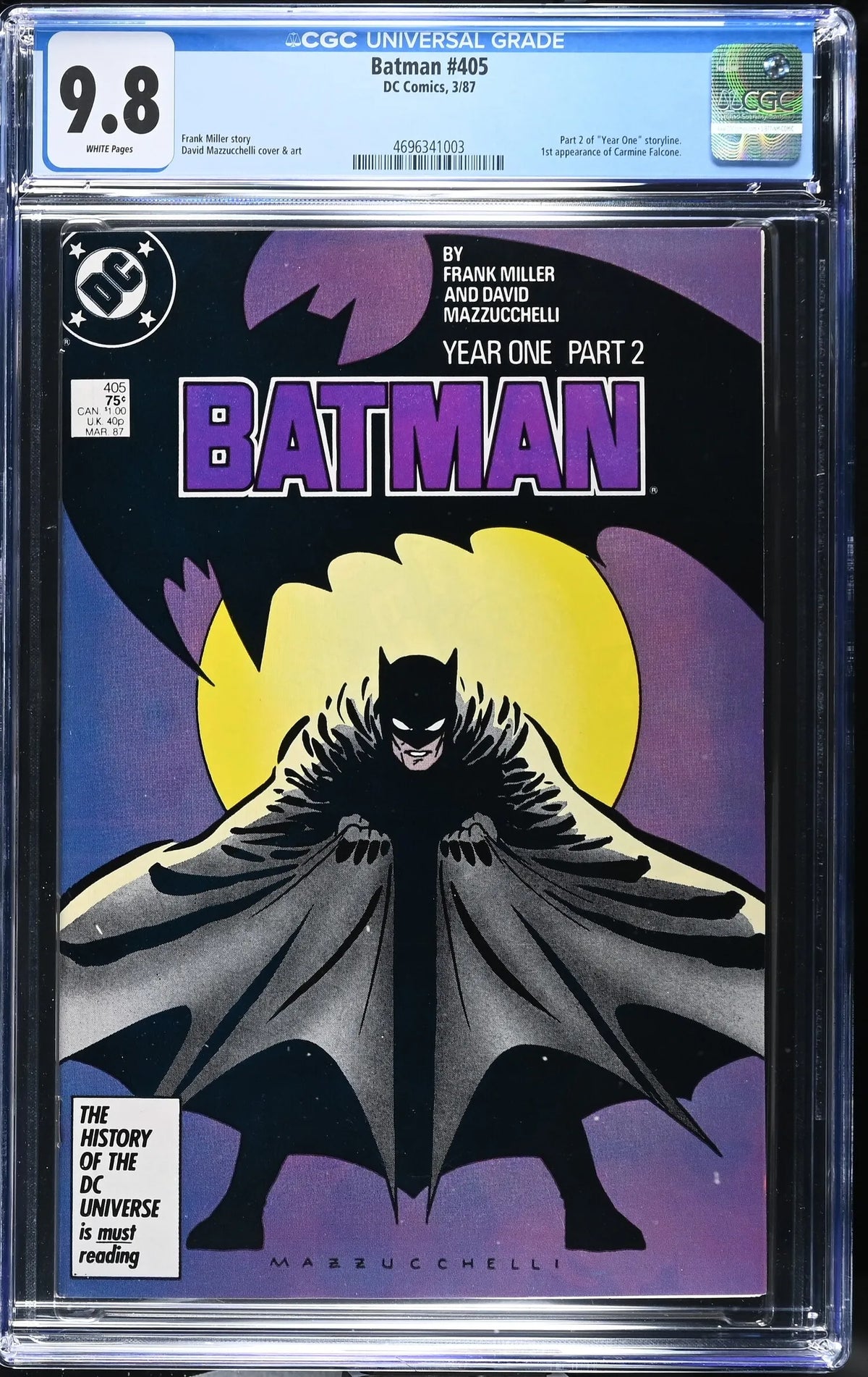 BATMAN:YEAR ONE (1987) (404 - 407) COMPLETE CGC (THREE 9.8 & ONE 9.6)