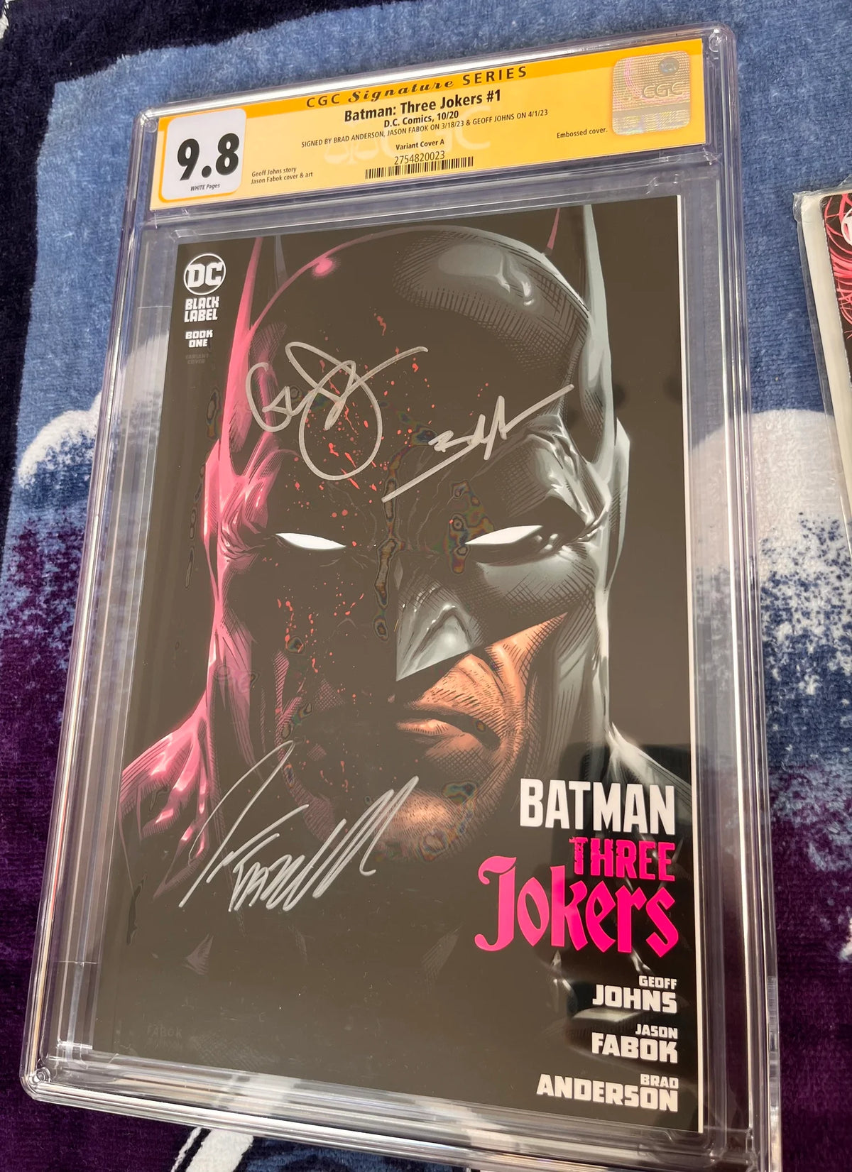 BATMAN : THREE JOKERS (1-3) (2020) + CGC 9.8 SIGNED VARIANT A COVER