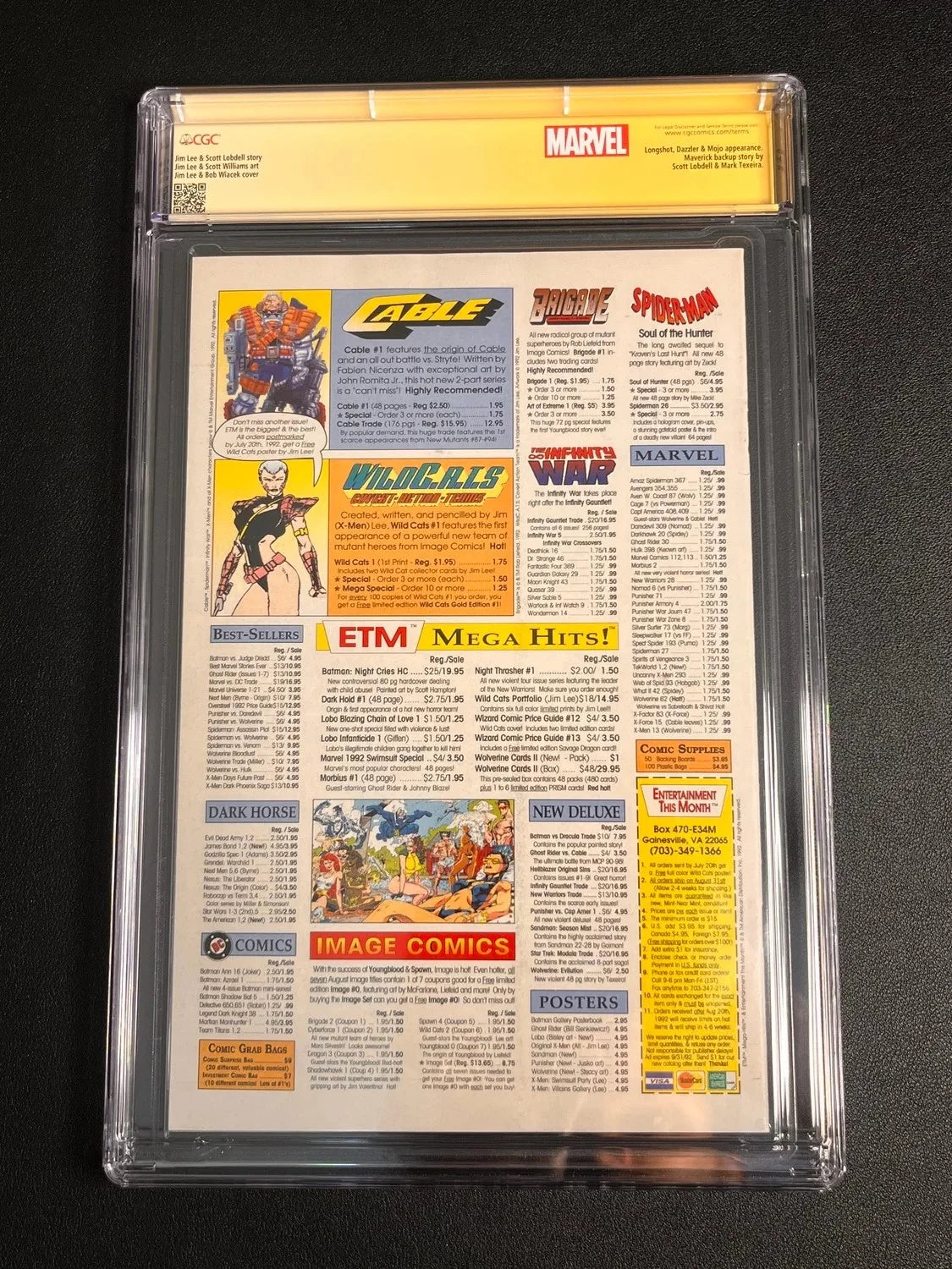 X-MEN #11 (1992) CGC 8.5 SIGNED JIM LEE, SCOTT WILLIAMS