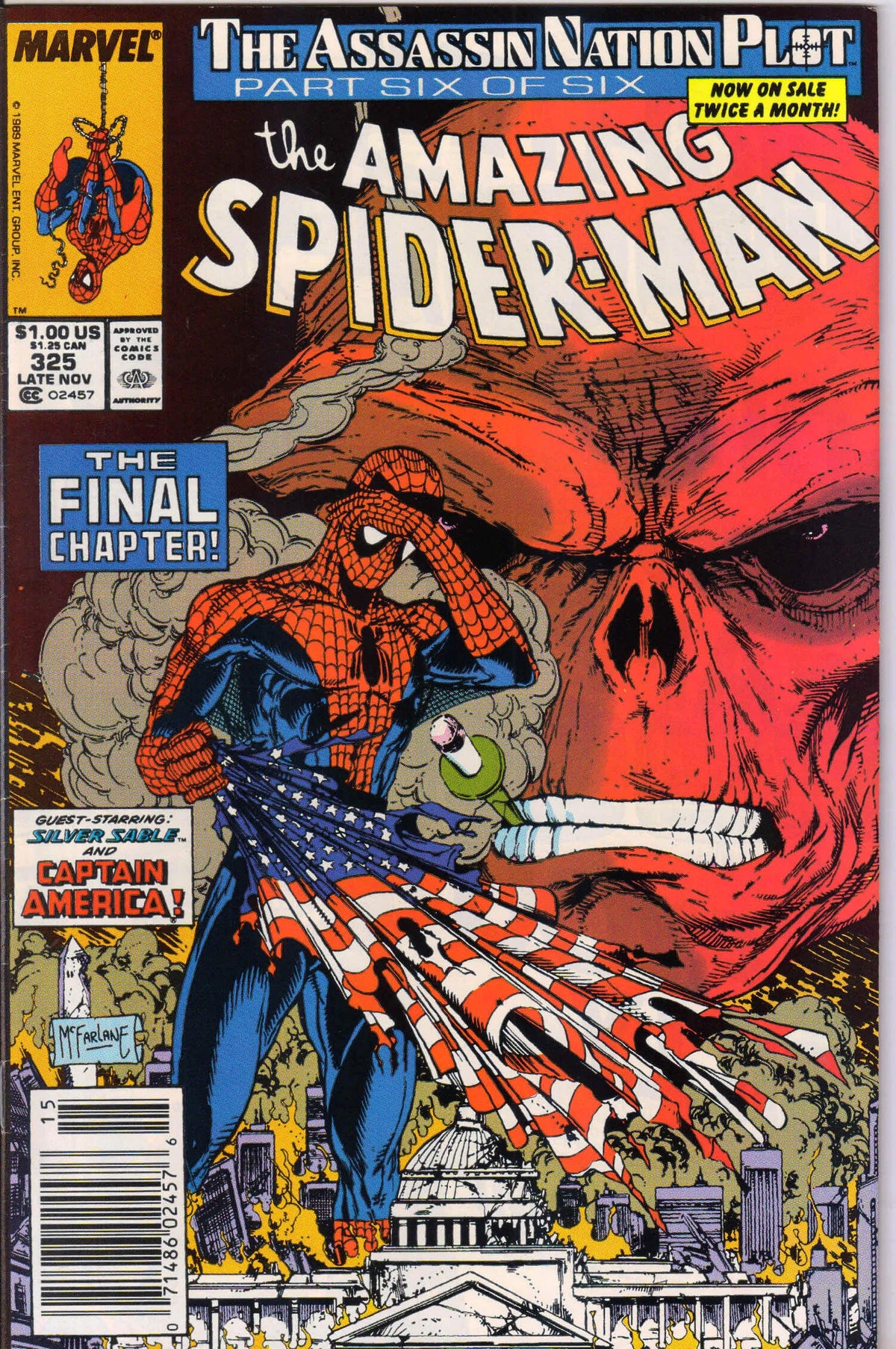 AMAZING SPIDER-MAN #325 (1989) NEWSSTAND 9.2 (NM-)