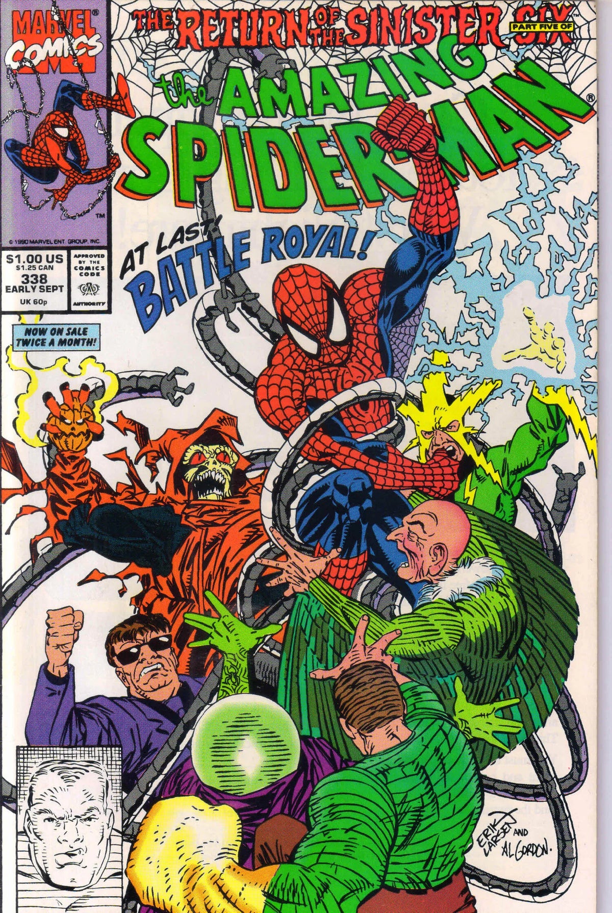 AMAZING SPIDER-MAN #338 (1990) 9.2 (NM-)