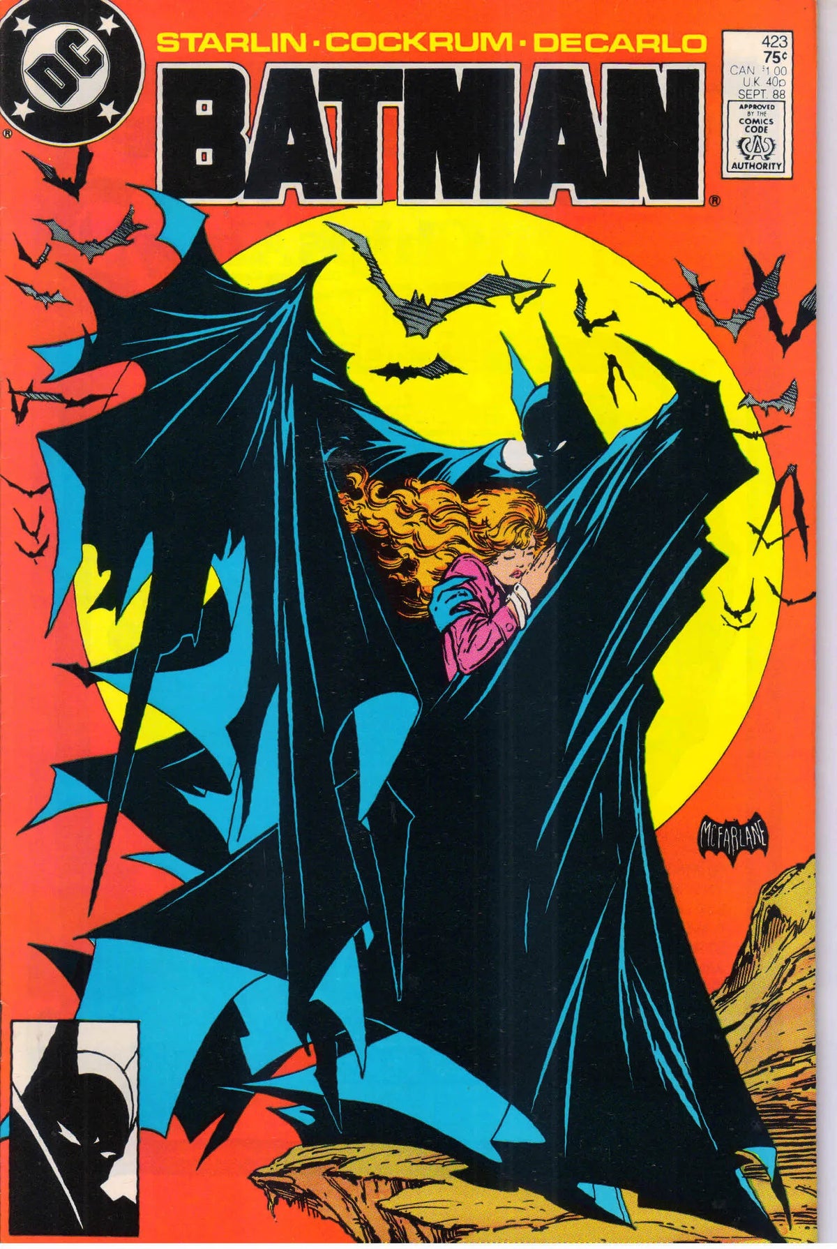BATMAN #423 (1988) 1ST PRINT 8.0 (VF) - ICONIC TODD MCFARLANE COVER