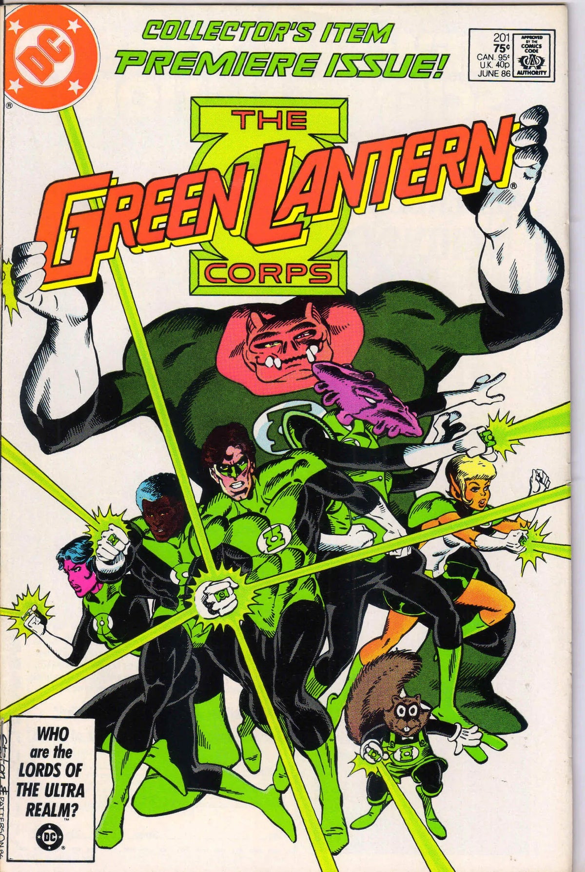 GREEN LANTERN CORPS #201 (1986) 6.5 (FN+) FIRST APP KILOWAG