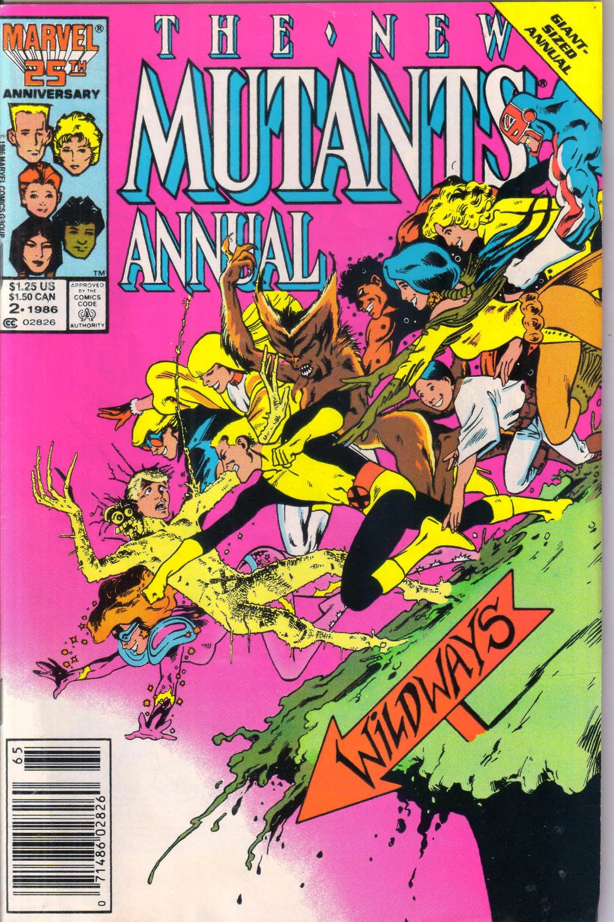 NEW MUTANTS ANNUAL #2 (1986) NEWSSTAND 9.2 (NM-) MAJOR KEY