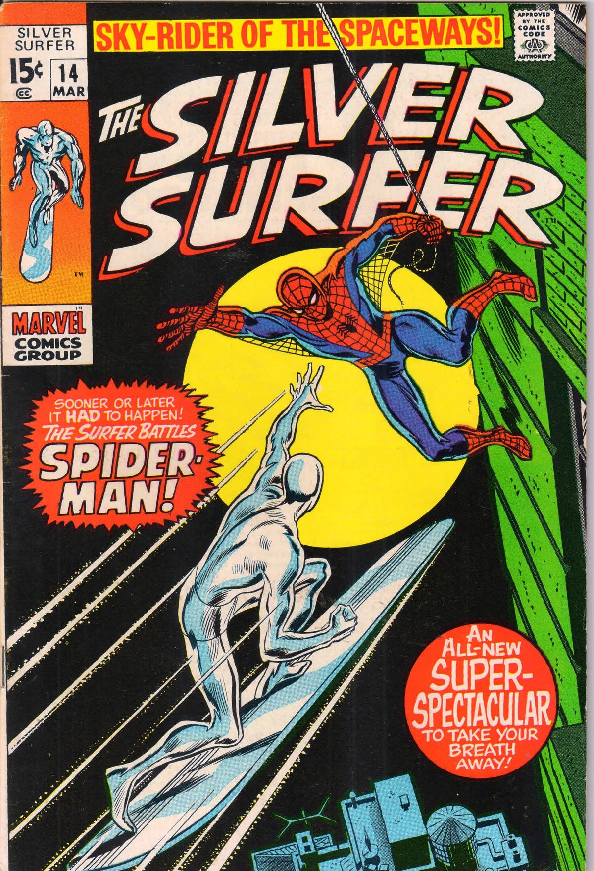 SILVER SURFER #14 (1970) 7.5 (VF-) - MAJOR KEY