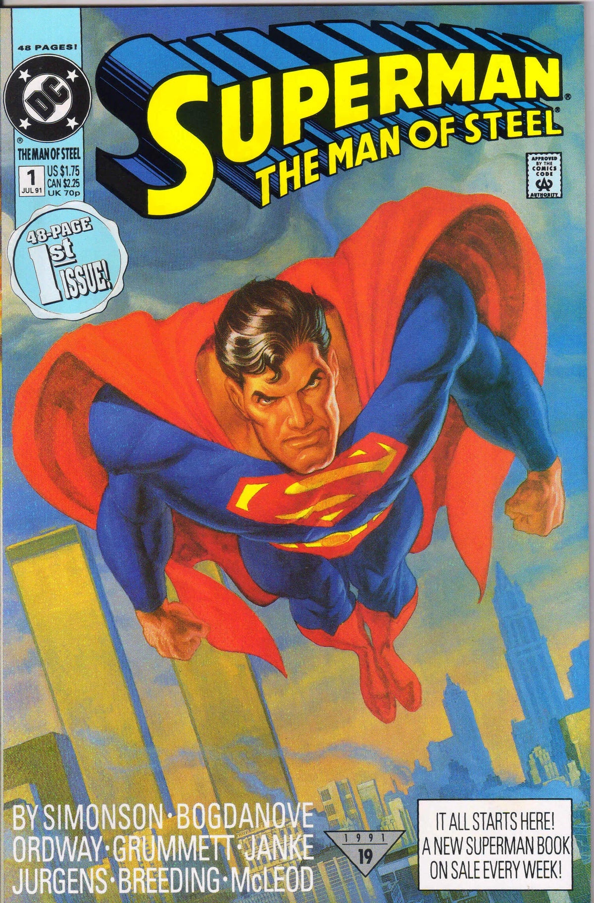SUPERMAN:THE MAN OF STEEL #1 (1991) 9.6 (NM+)