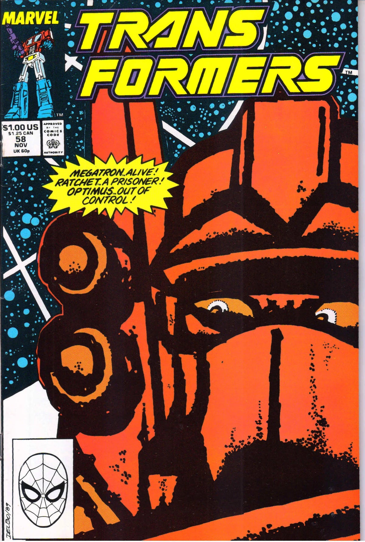 TRANSFORMERS #58 (1989) 9.4 (NM)