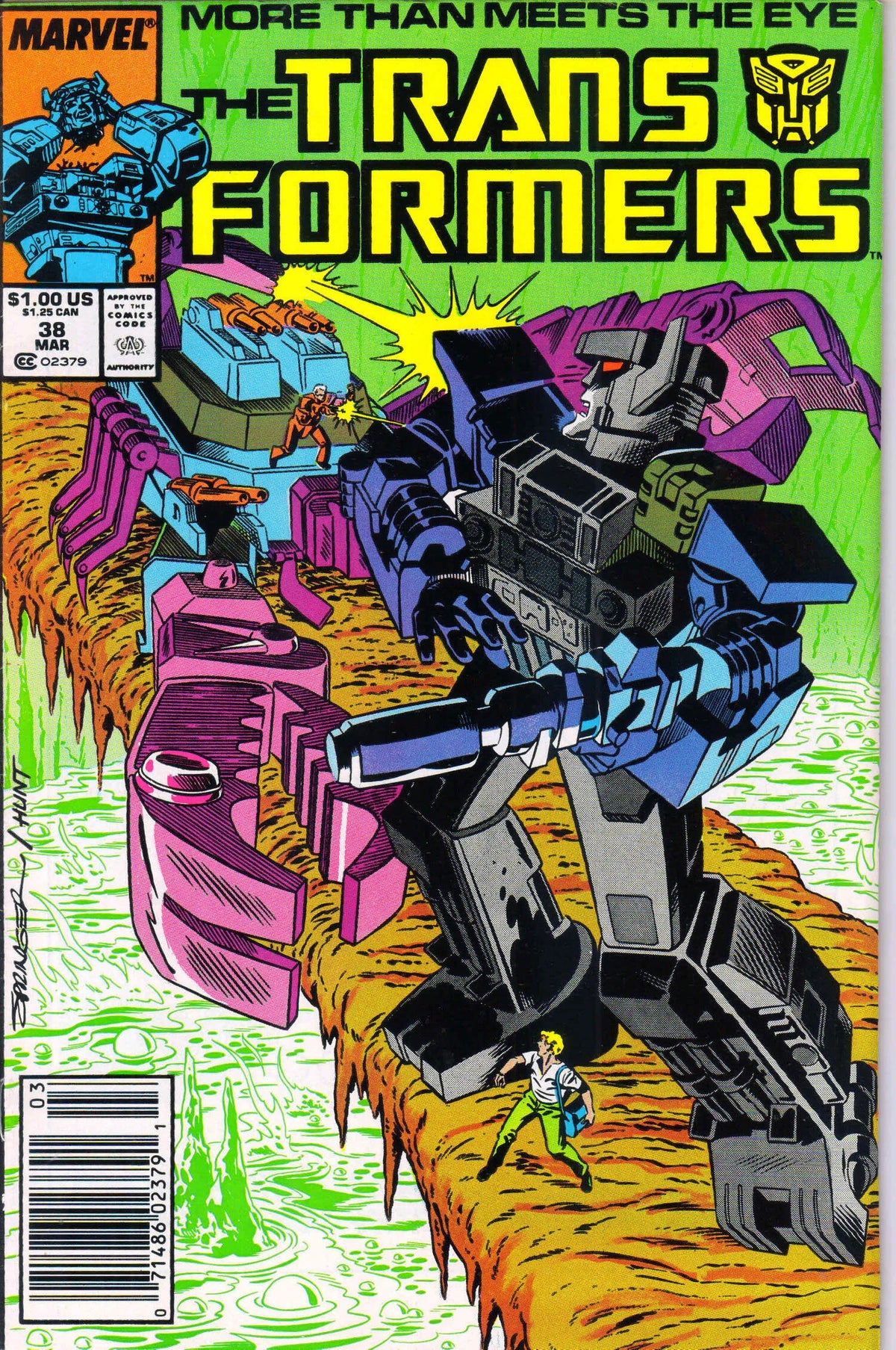 TRANSFORMERS #38 (1988) NEWSSTAND 8.5 (VF+)