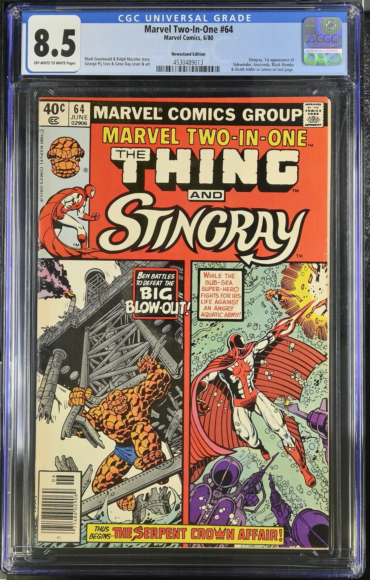 MARVEL TWO IN ONE #64 (1980) (CGC - 8.5) NEWSSTAND EDITION