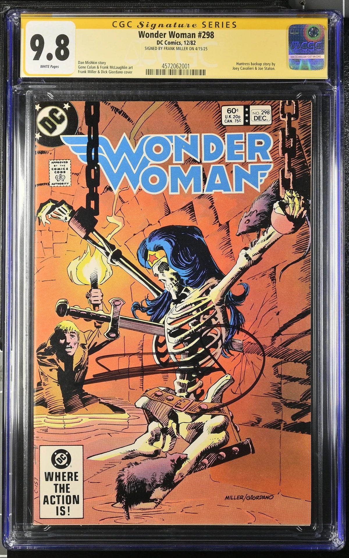 WONDER WOMAN #298 (1982) CGC 9.8 SIGNED BY FRANK MILLER