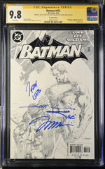 BATMAN #612 (2003) CGC 9.8 SKETCH COVER SIGNED JIM LEE,LOEB,WILLIAMS,SINCLAIR