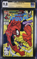 AMAZING SPIDER-MAN #345 (1991) CGC 9.8 TRIPLE SIGNED LARSEN, MICHELINIE, EMBERLIN