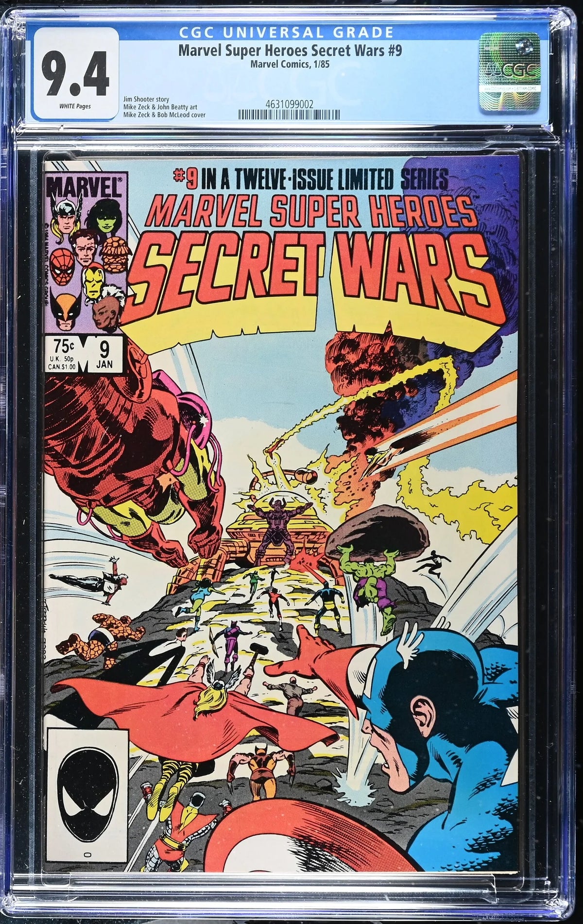 MARVEL SUPERHEROES : SECRET WARS #9 (1985) CGC 9.4