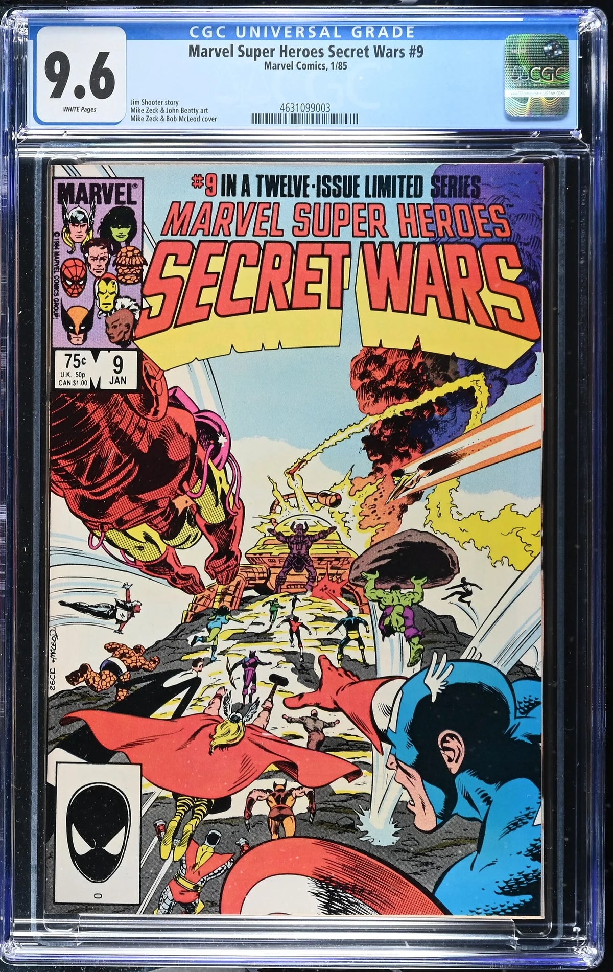 MARVEL SUPERHEROES : SECRET WARS #9 (1985) CGC 9.6