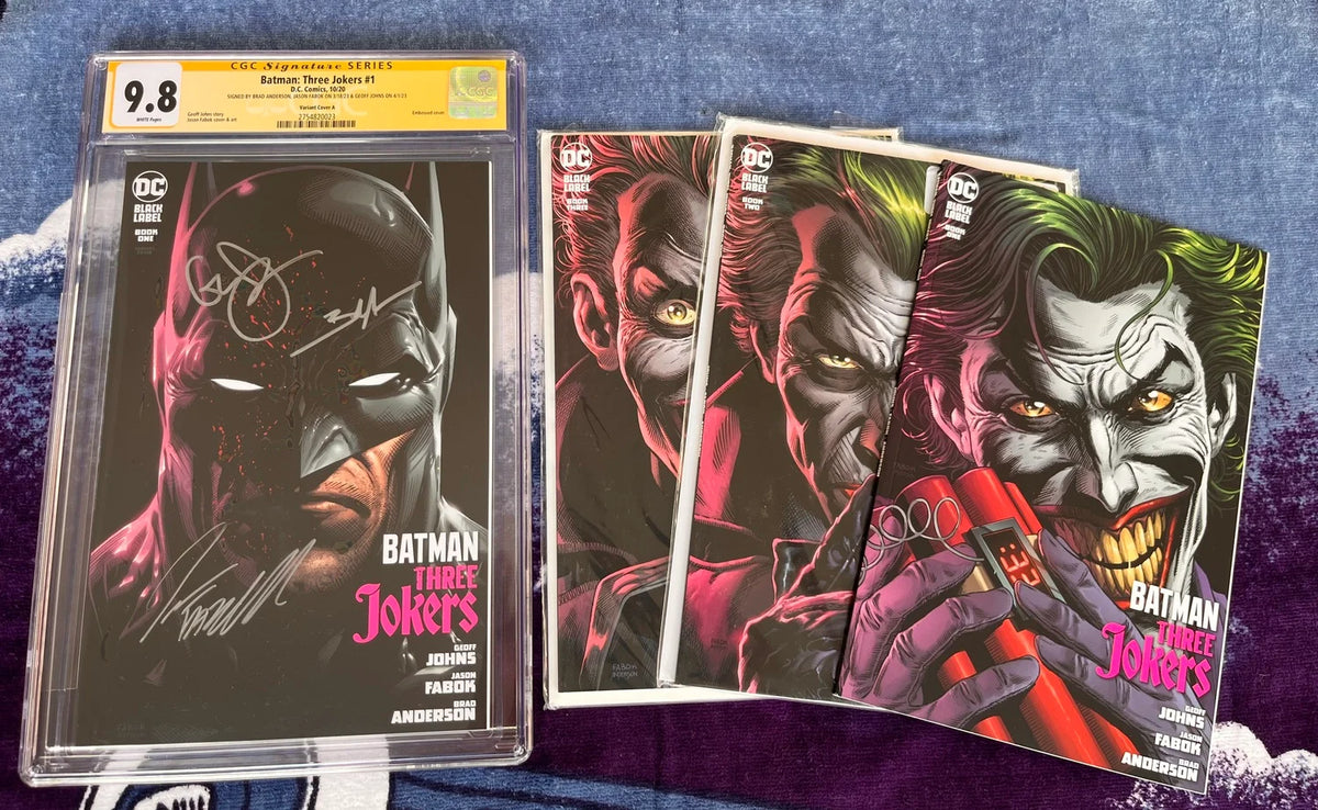 BATMAN : THREE JOKERS (1-3) (2020) + CGC 9.8 SIGNED VARIANT A COVER