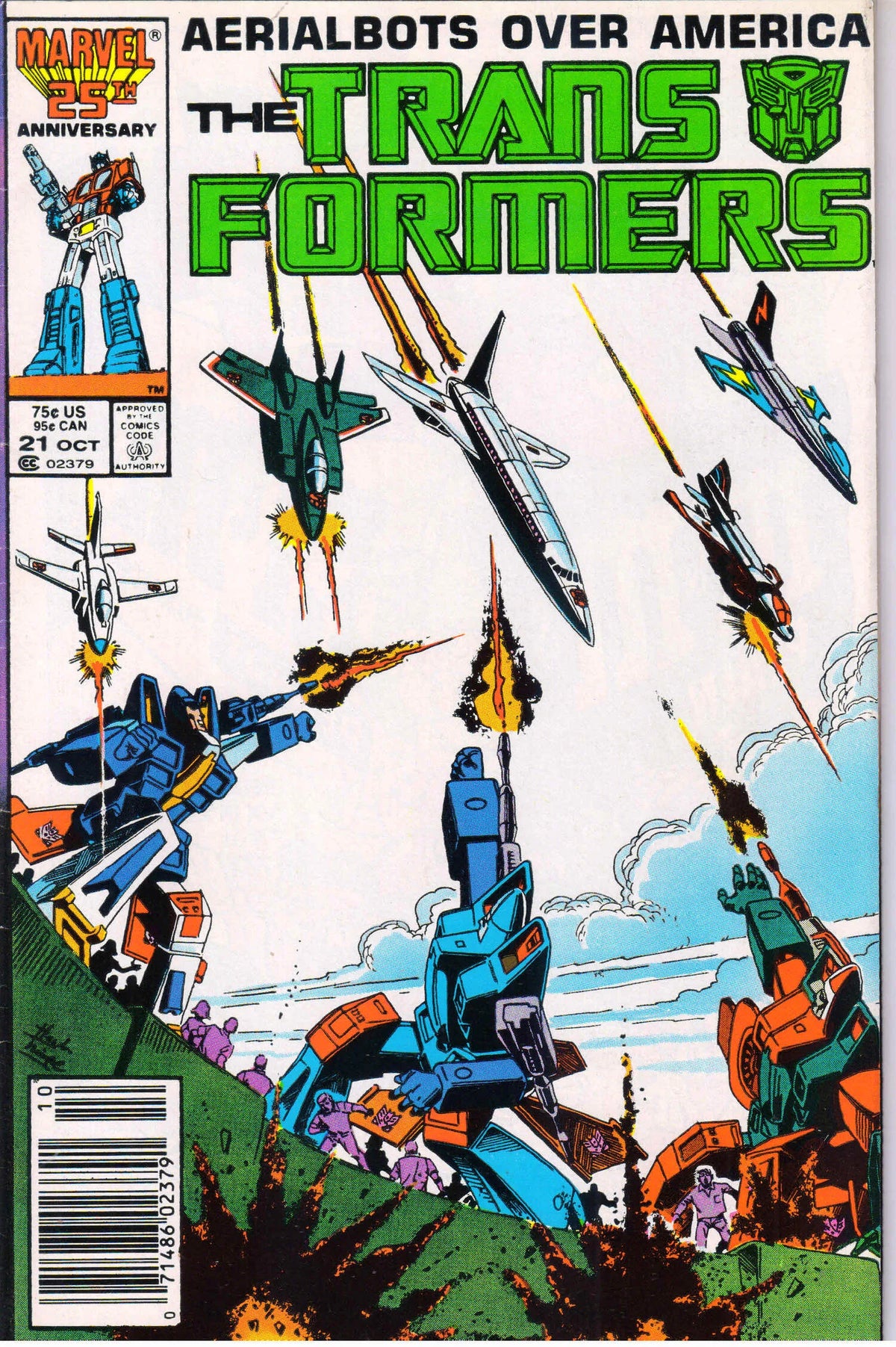 TRANSFORMERS #21 (1986) NEWSSTAND 7.5 (VF-)