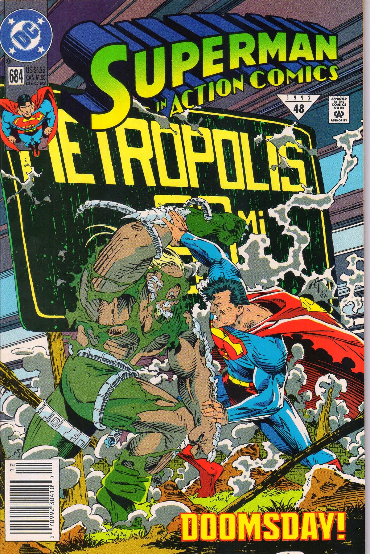 ACTION COMICS #684 (1992) NEWSSTAND 9.8 (MT)