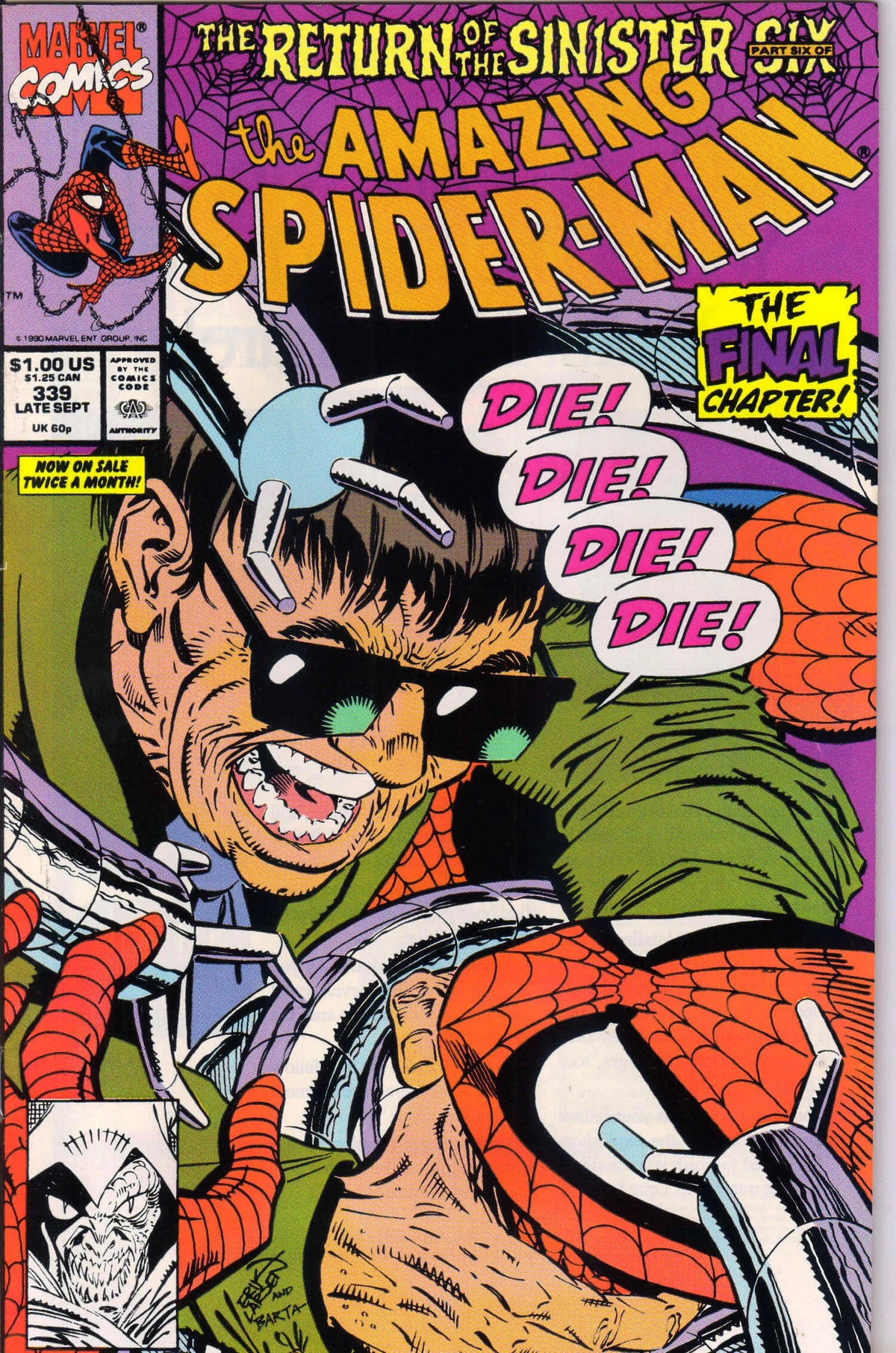 AMAZING SPIDER-MAN #339 (1990) 9.2 (NM-)