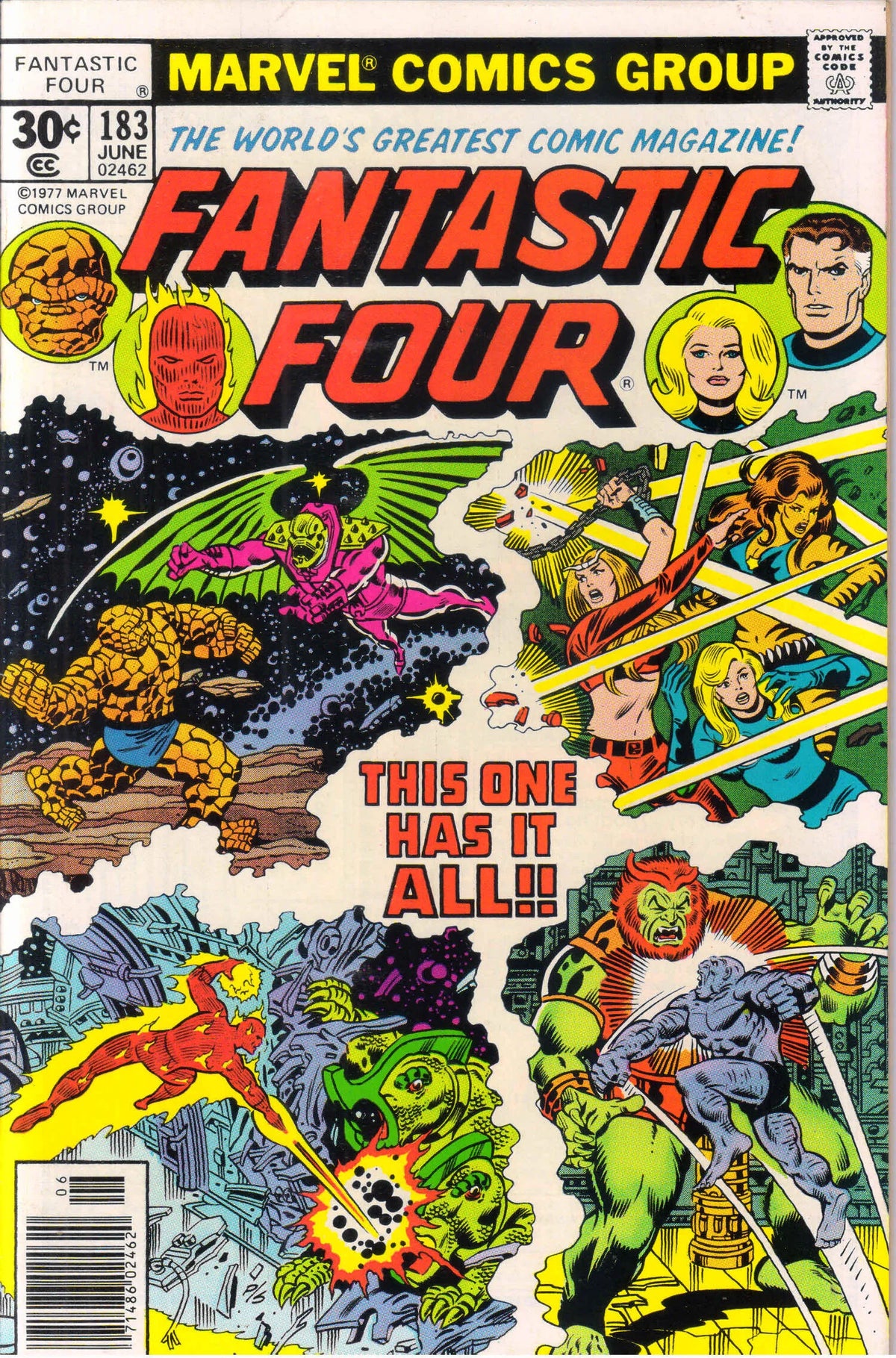 FANTASTIC FOUR #183 (1977) NEWSSTAND 9.0 (VF/NM)