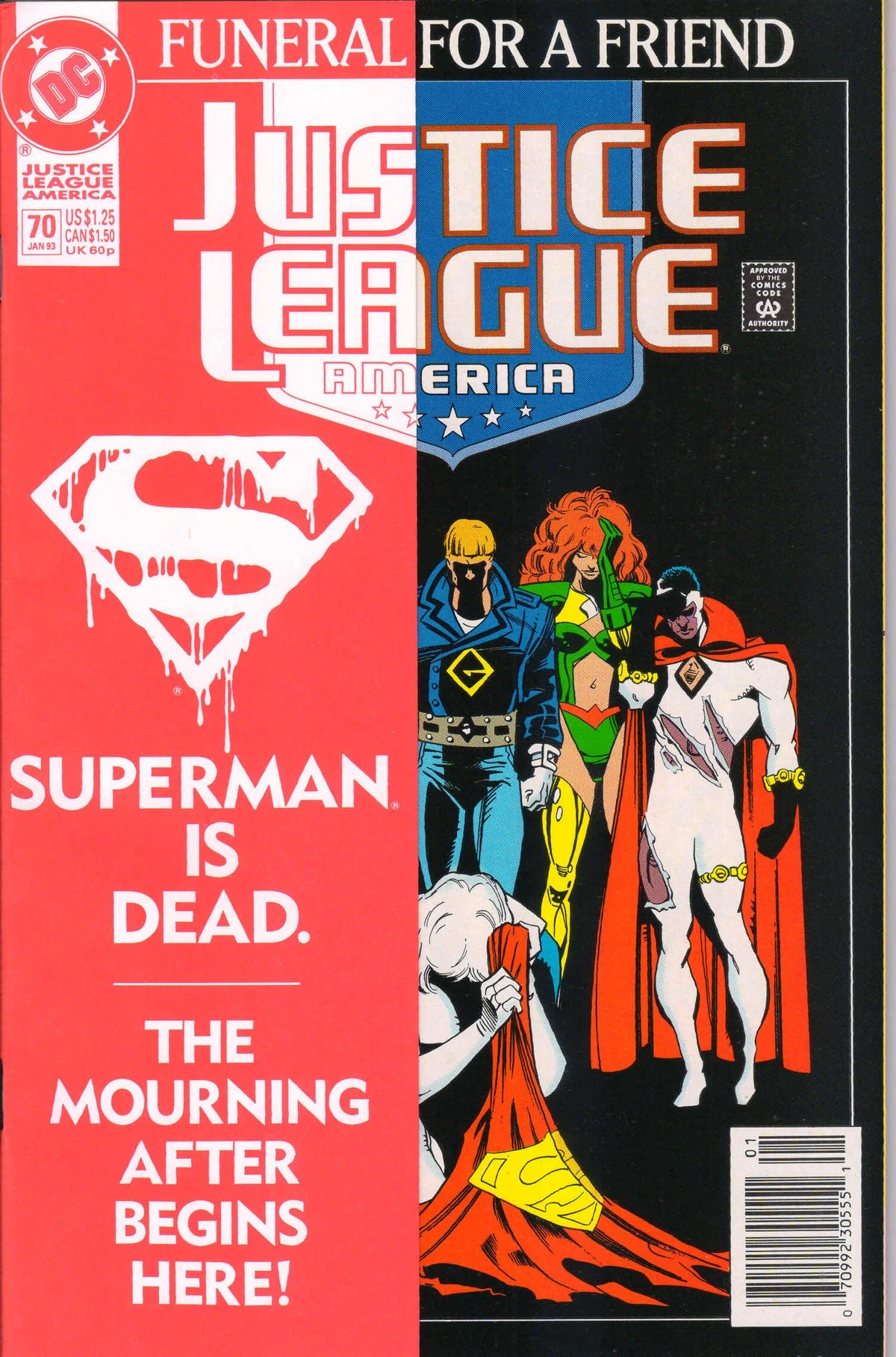 JUSTICE LEAGUE AMERICA #70 (1993) NEWSSTAND EDITION 9.6 (NM+)