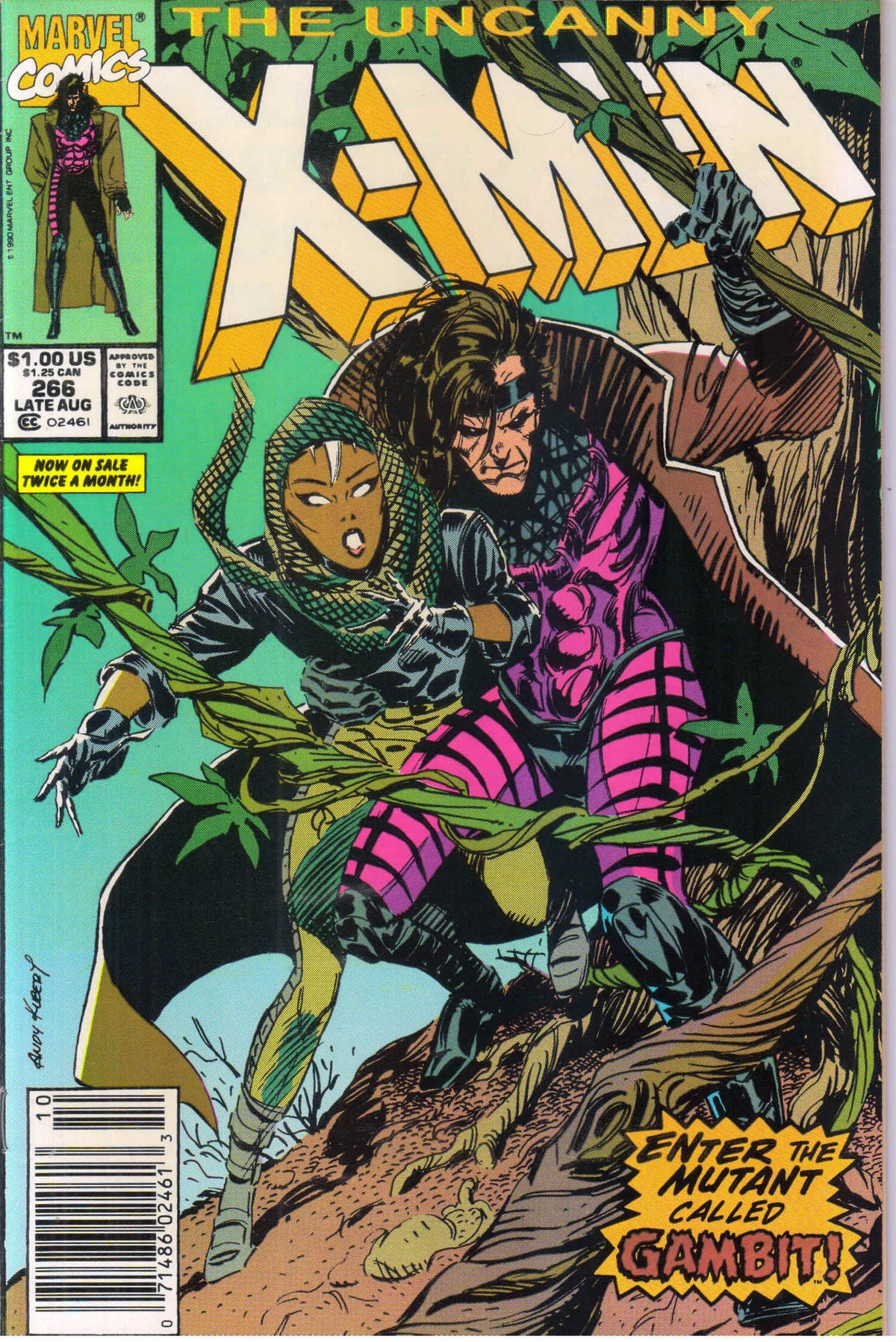 UNCANNY X-MEN #266 (1990) NEWSSTAND 1ST APP OF GAMBIT 9.4 (NM) (MAJOR KEY)